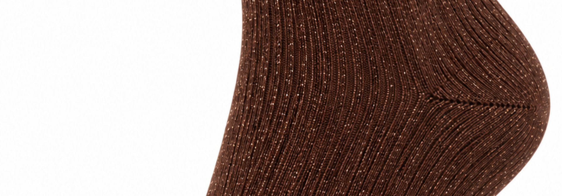 "Heart" sparkle socks Marron Brown