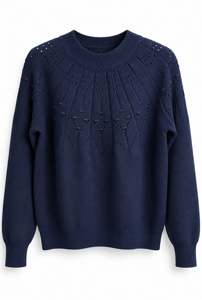 Eben fine nordic soft knit Marine Blue