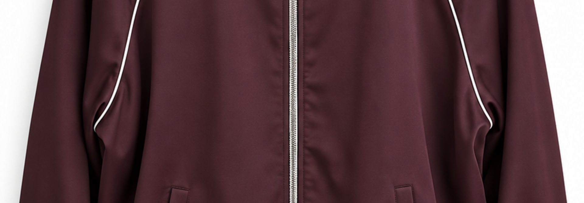 Makanzi satin training jacket Aubergine Burgundy