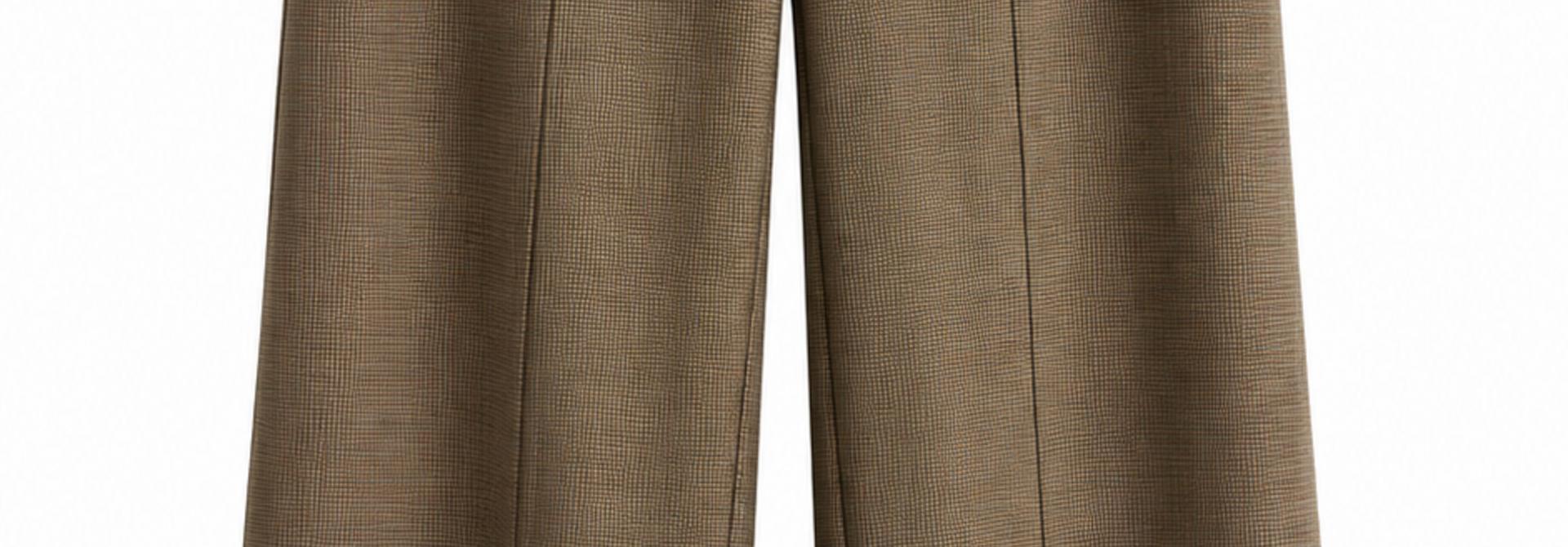 Parconi fine check wide pant Olive / Burgundy