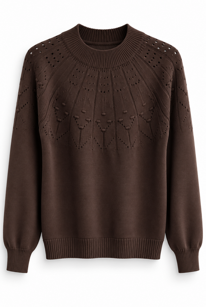 Eben fine nordic soft knit Coffee Brown