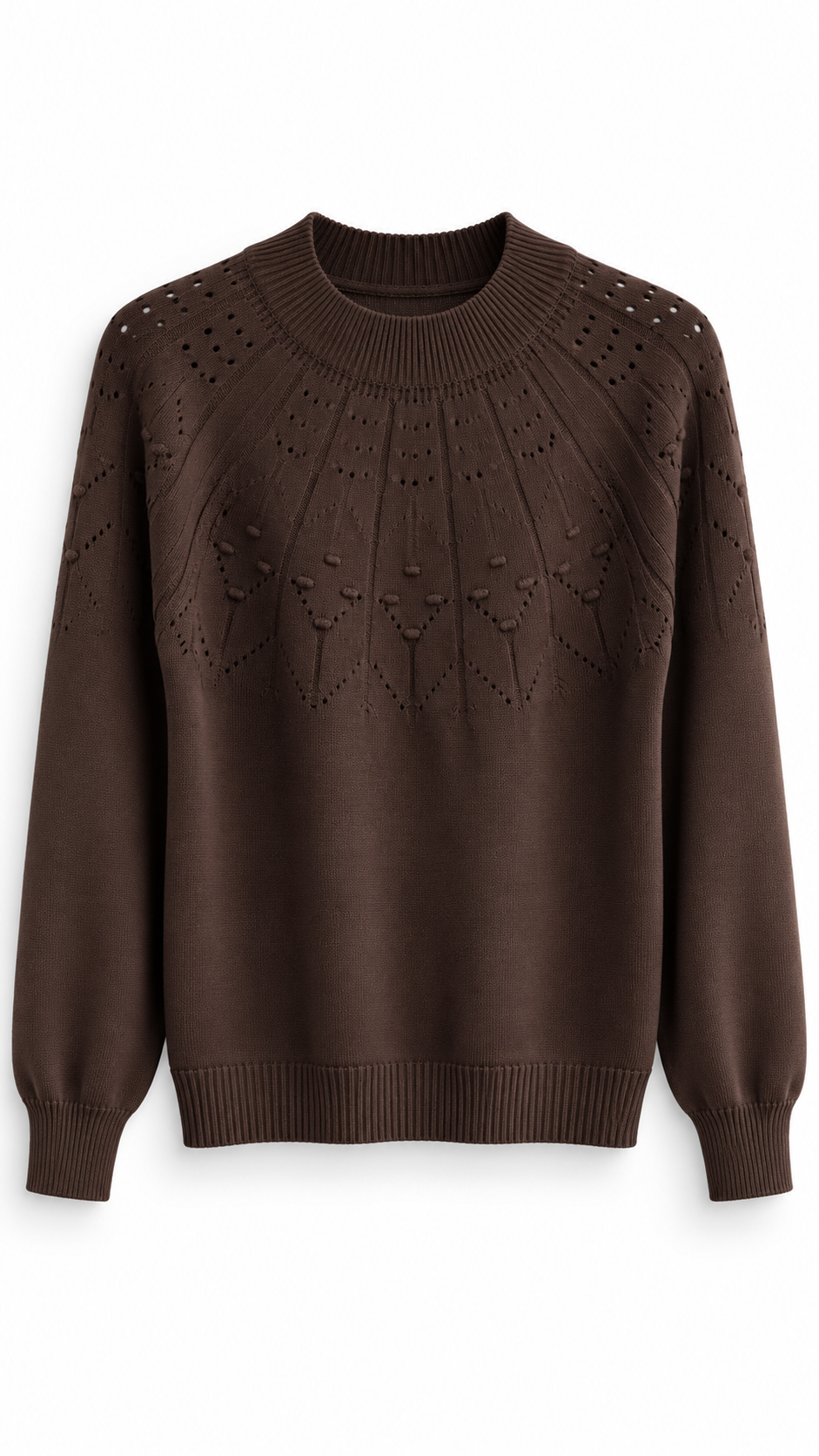 Eben fine nordic soft knit Coffee Brown-1