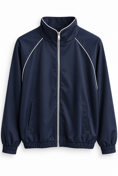 Makanzi satin training jacket Marine Blue