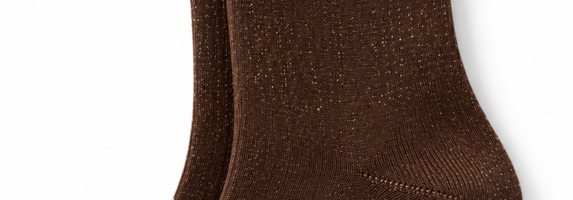 'Team Ccoffee' sparkle socks Dark Brown