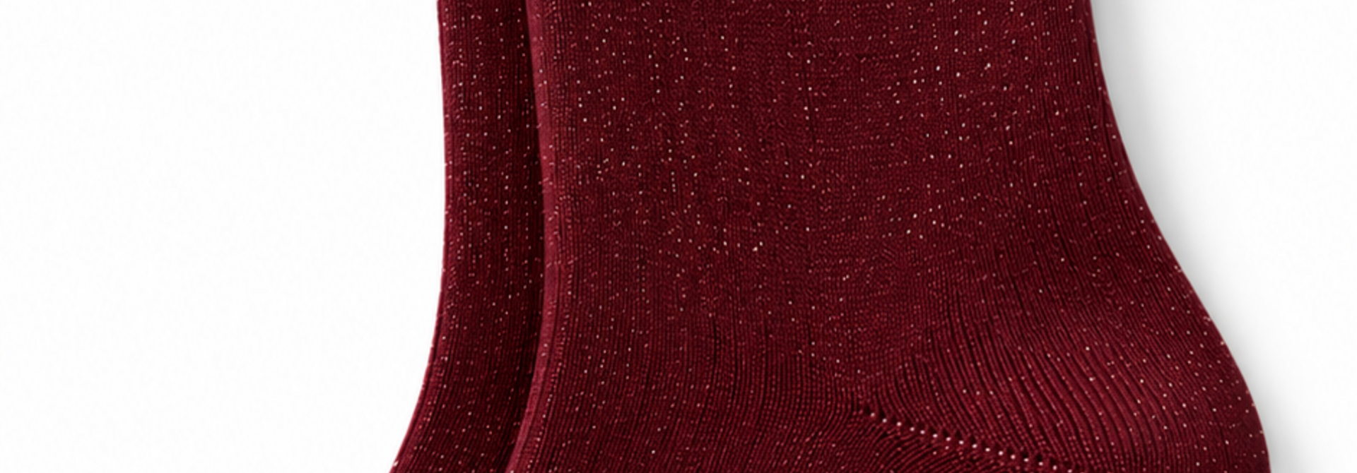 'Team Ccoffee' sparkle socks Burgundy
