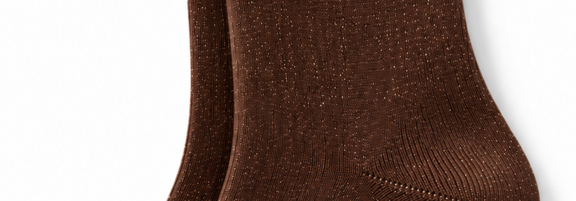 'Team Ccoffee' sparkle socks Marron Brown