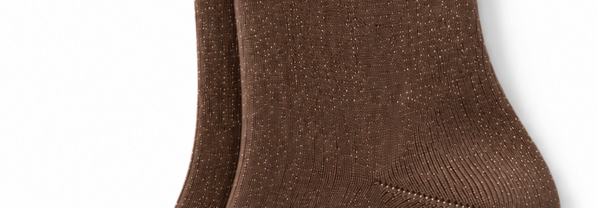 'Team Ccoffee' sparkle socks Moka Brown
