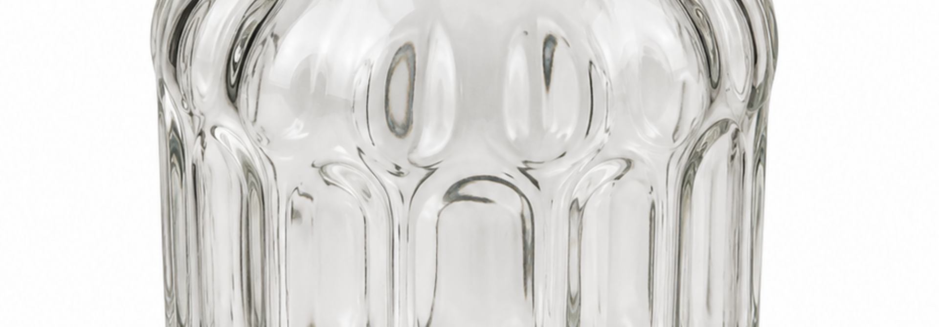 Cliff vase 11.5Dx18.5H Transparant