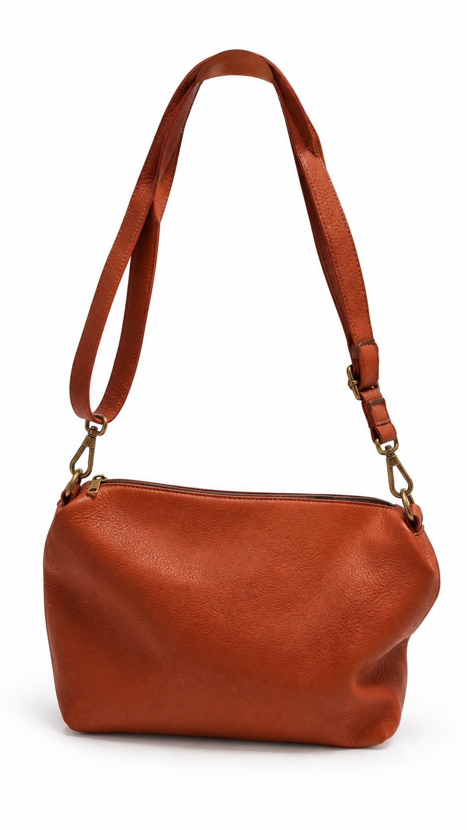 Roxanne zip shopper bag Brique-2