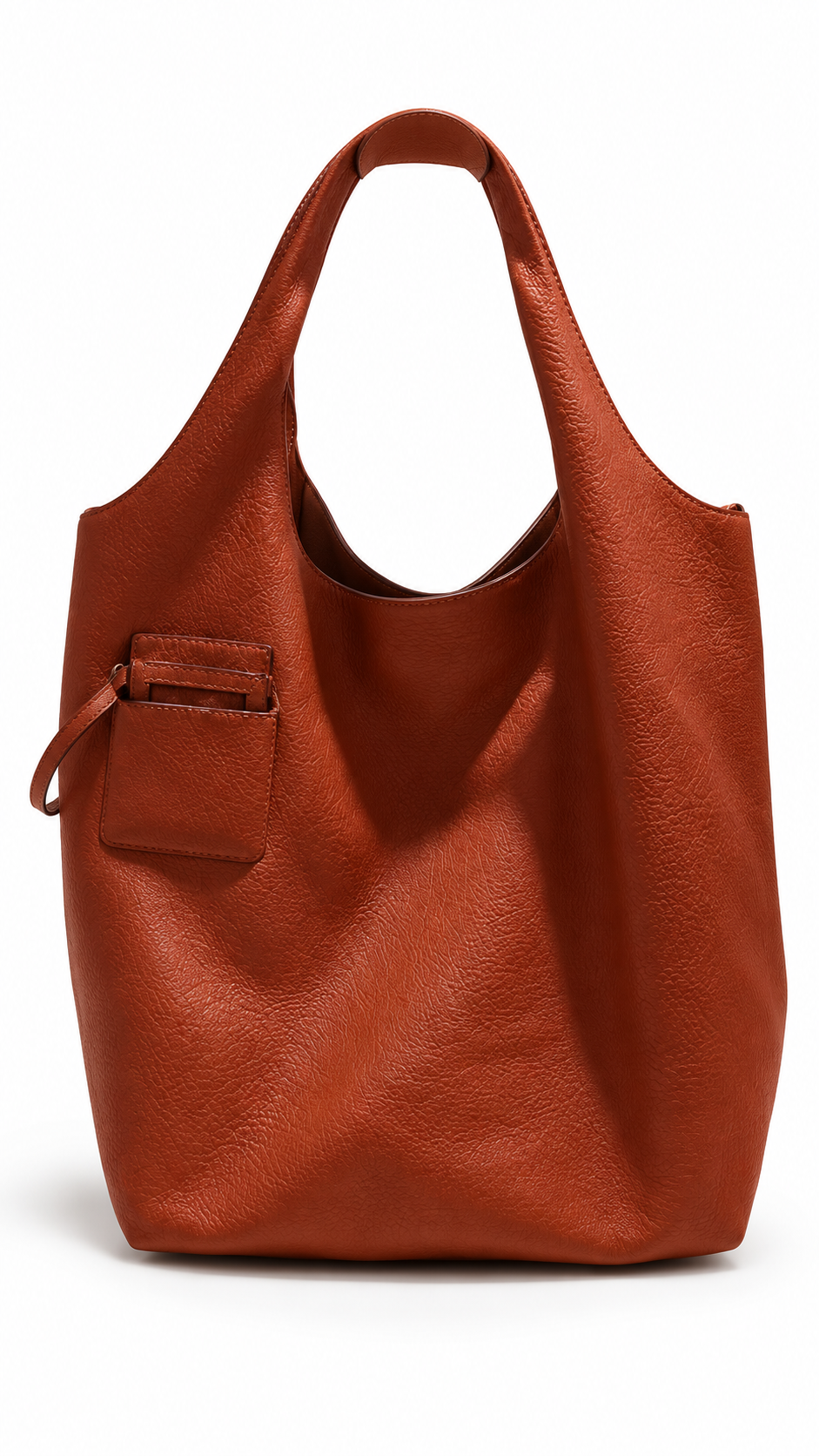 Roxanne zip shopper bag Brique-3