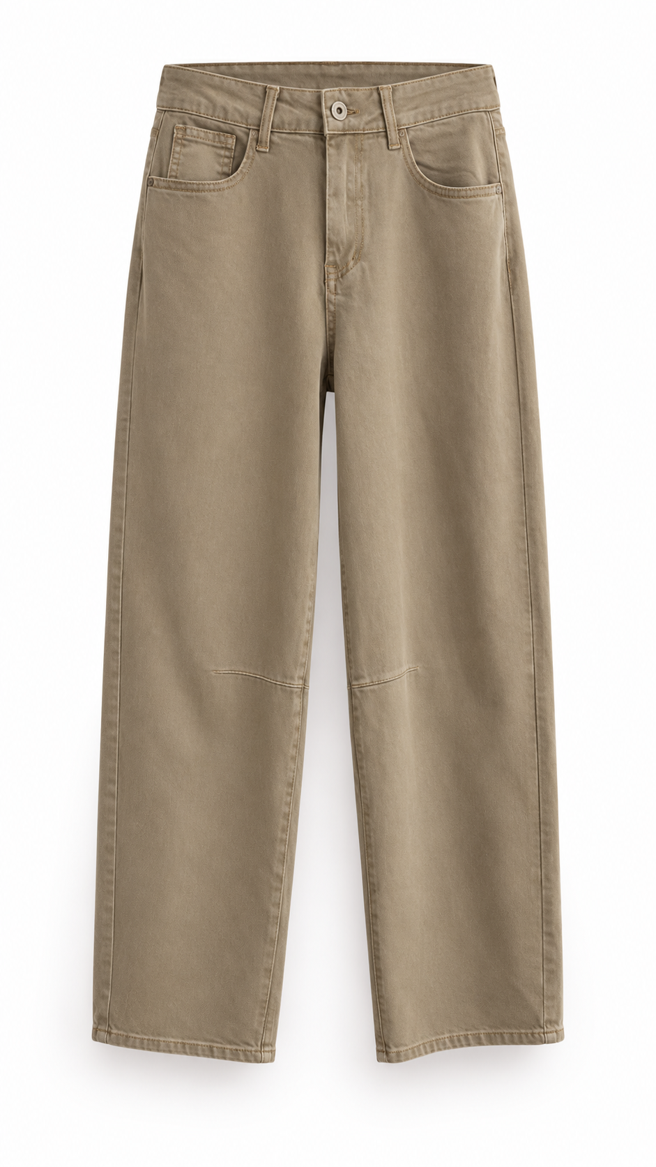 Pedro stretch mom balloon fit denim pant Beige-1