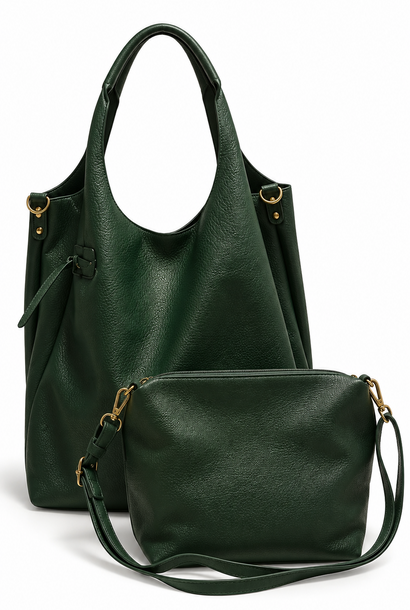 Roxanne zip shopper bag Pine Green