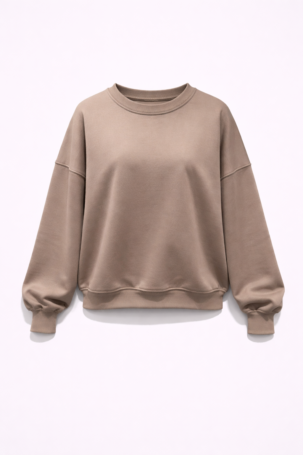 Kayne flock liner basic sweater Taupe-1