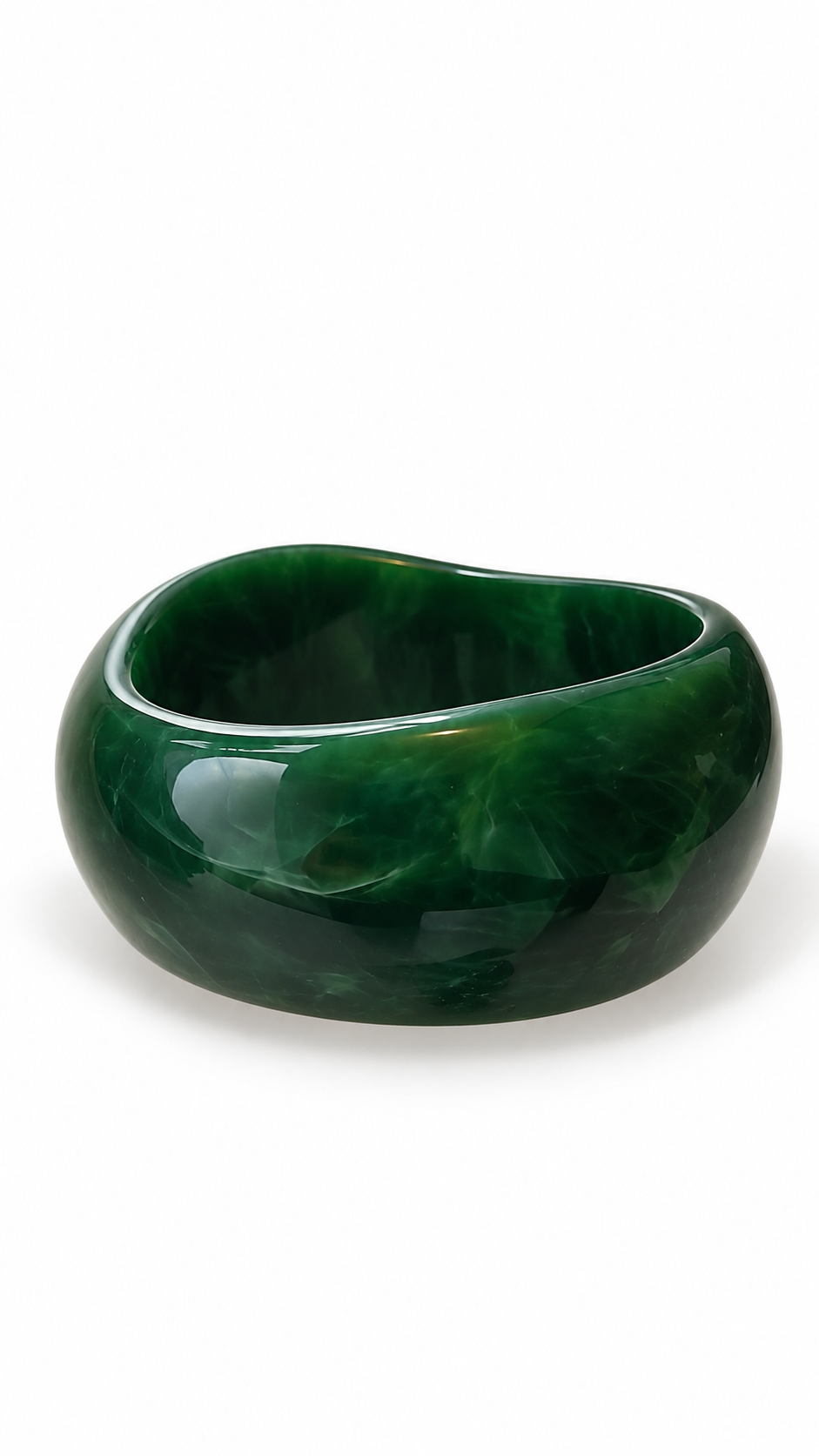 Obbi organic marble statement bracelet Pine Green-1