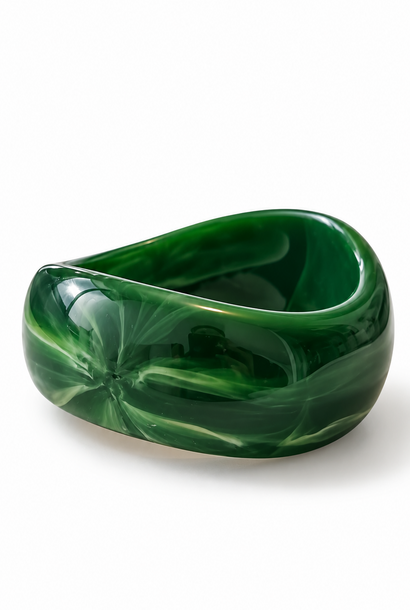 Aerrö organic marble statement bracelet Green