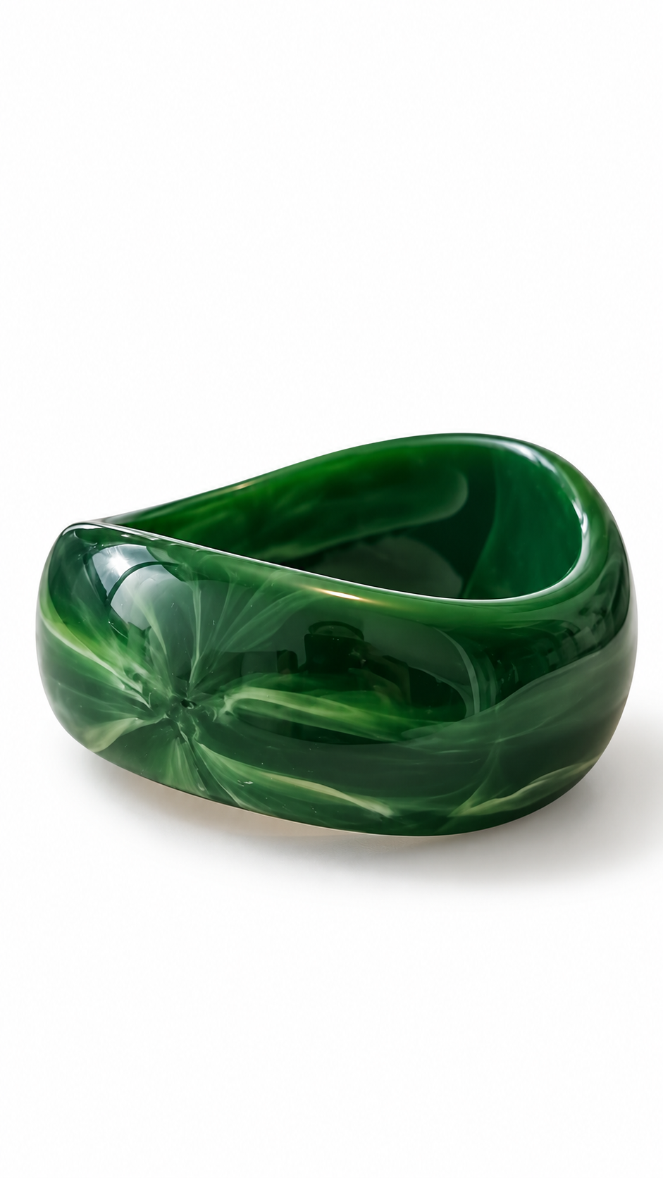 Aerrö organic marble statement bracelet Green-1
