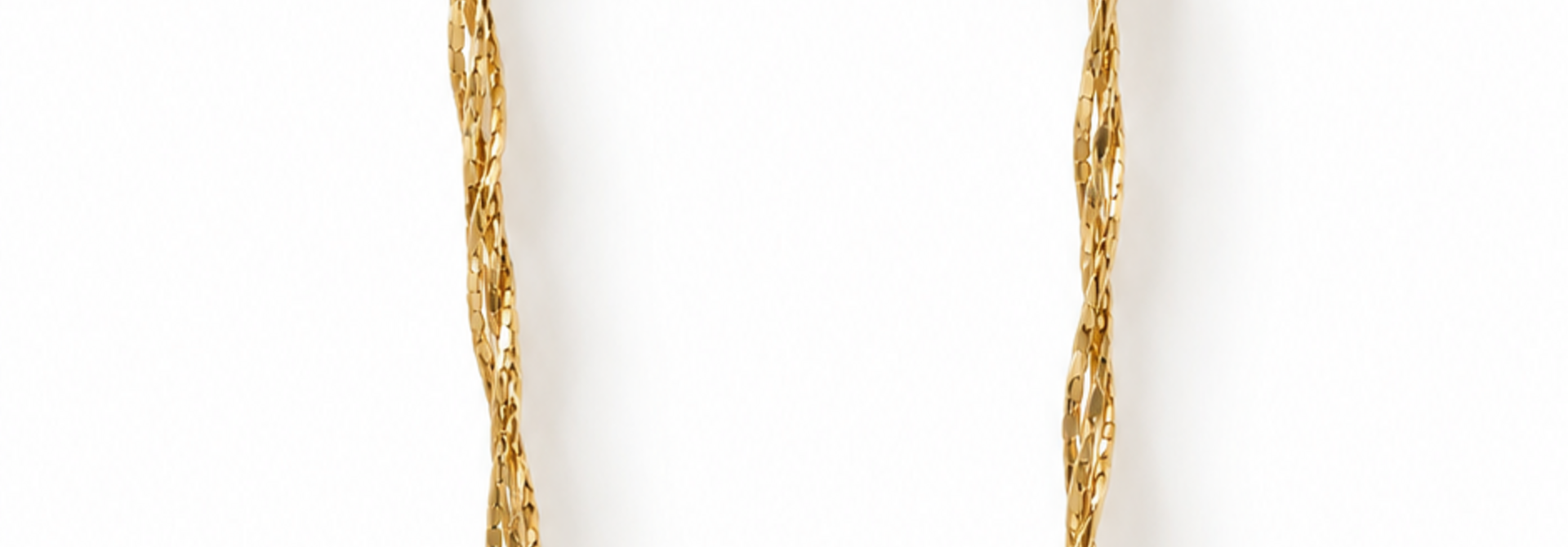Noa fine braided short necklace Gold