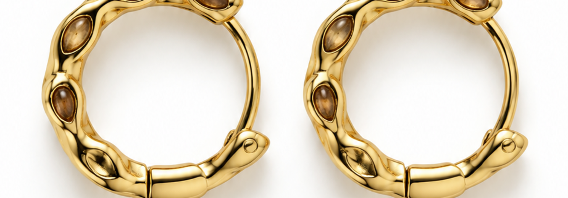 Therin hammered hoops Gold