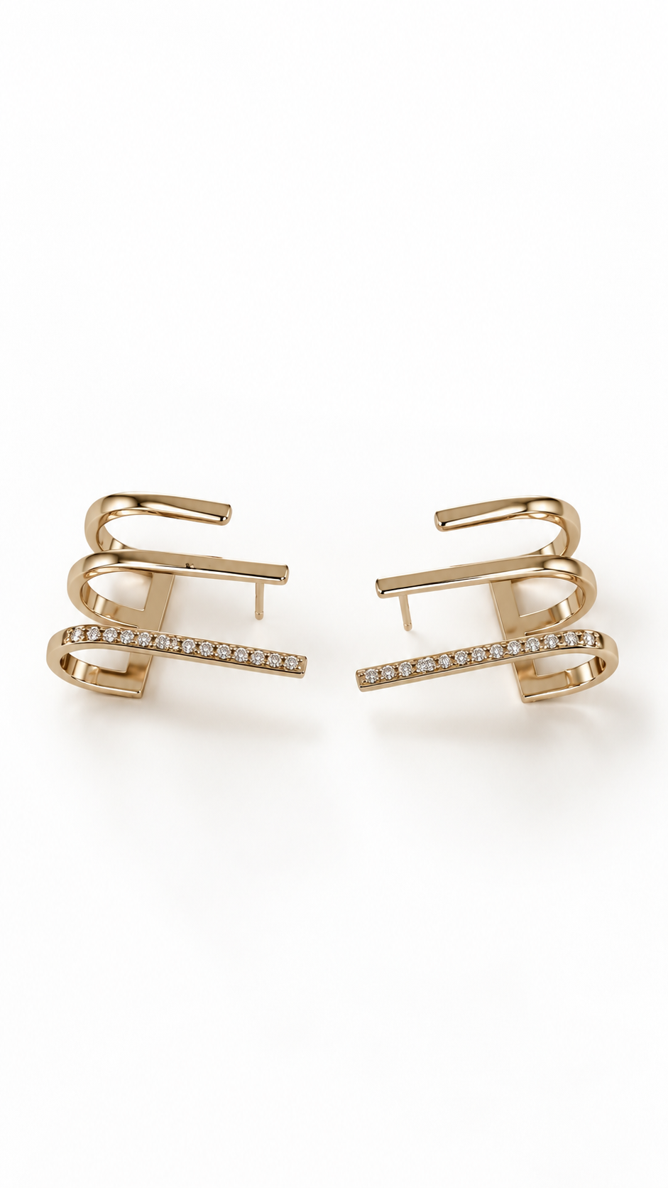Dorea fine statement diamond earring Gold-1
