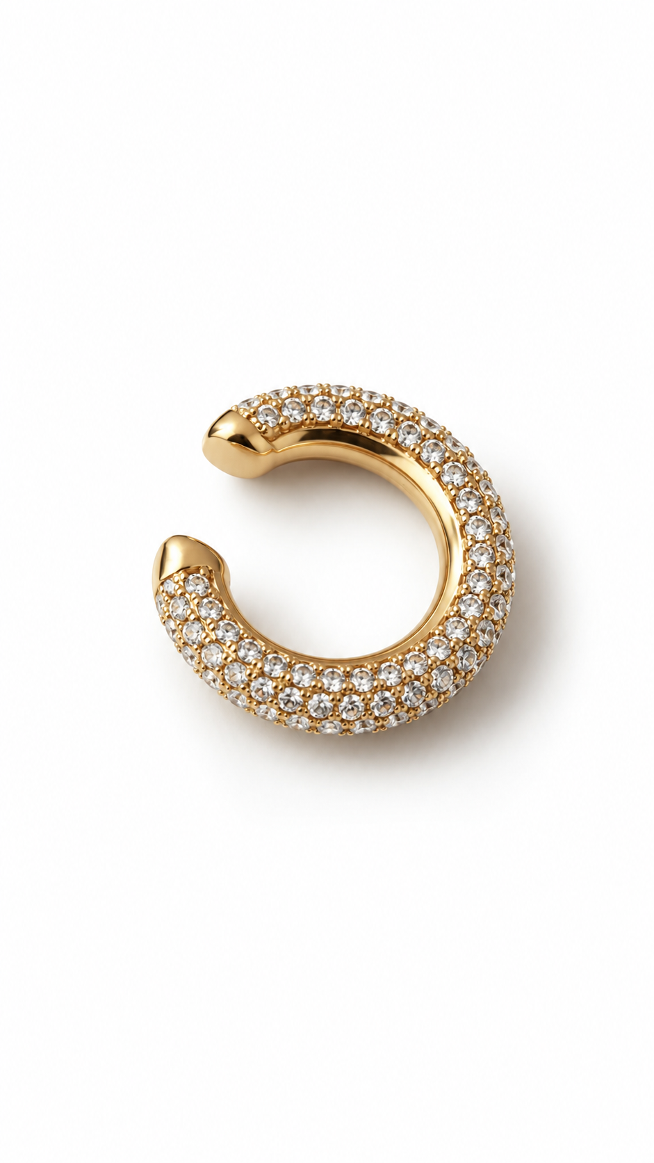 Nikki statement diamond hoop cuff Gold-1
