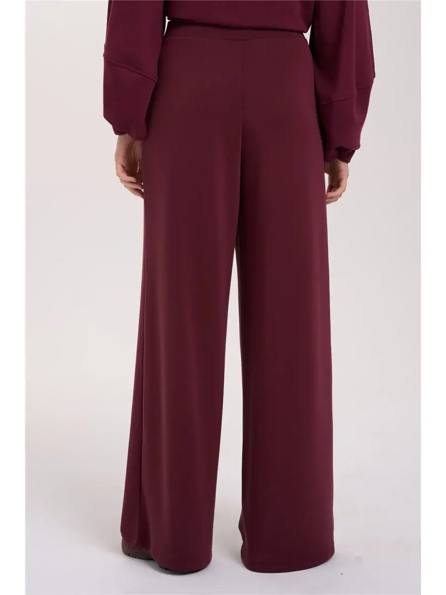 Bobiny modal satin touch stretch jogging pant Bordeaux-4