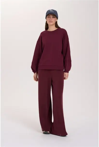 Bobiny modal satin touch stretch jogging pant Bordeaux