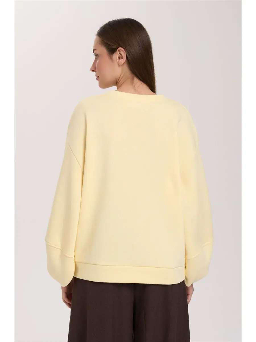 Somira oversized ballonsleeve sweater Butter Yellow-3