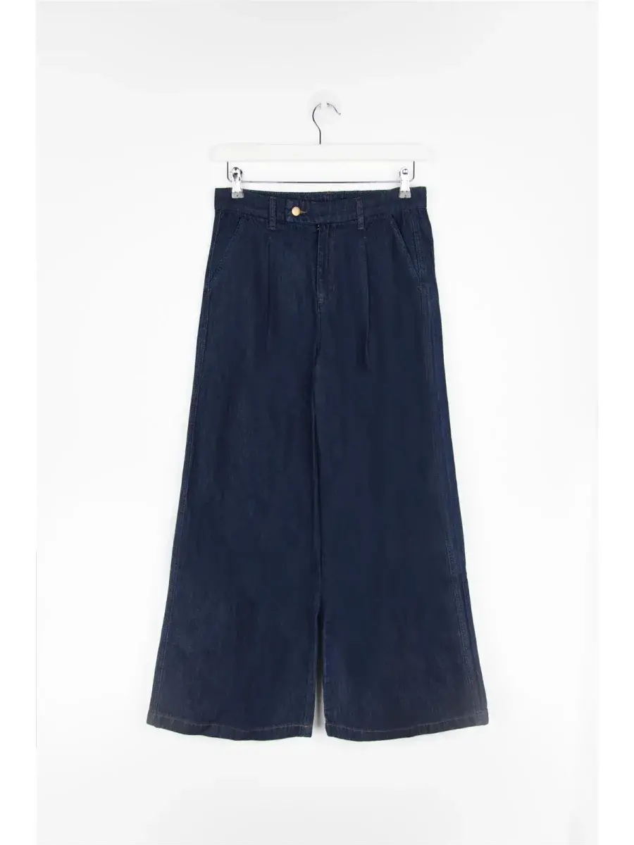 Siebe wide denim Dark Blue-1