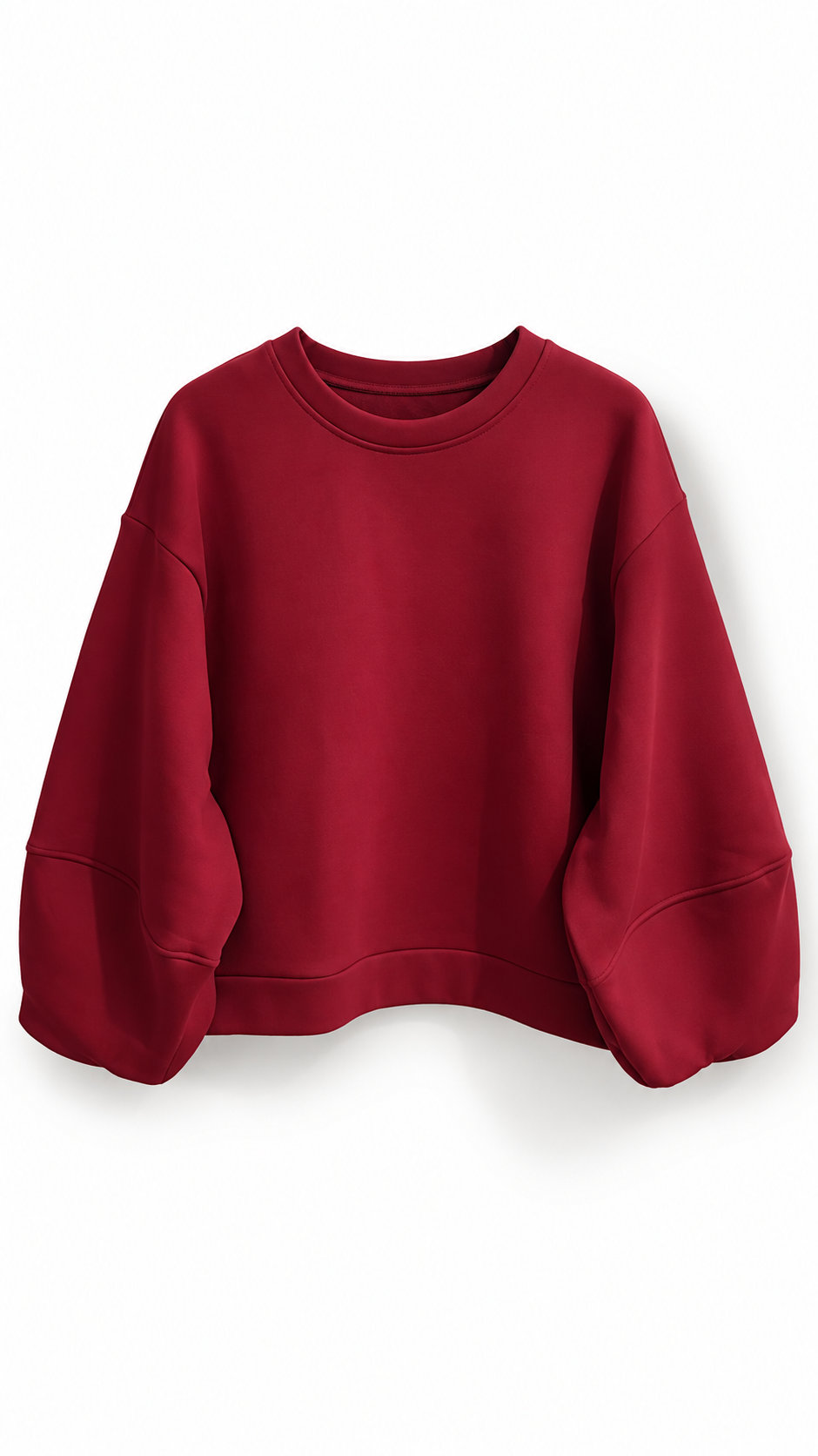 Somira oversized ballonsleeve sweater Bordeaux Red-1