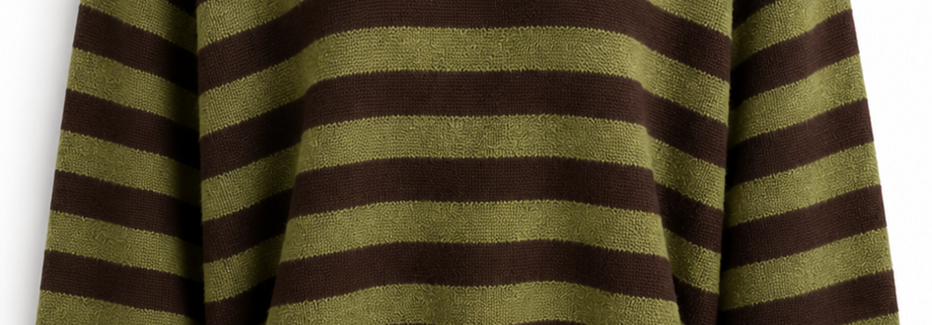 Matti soft stripped knit Brown / Olive Green