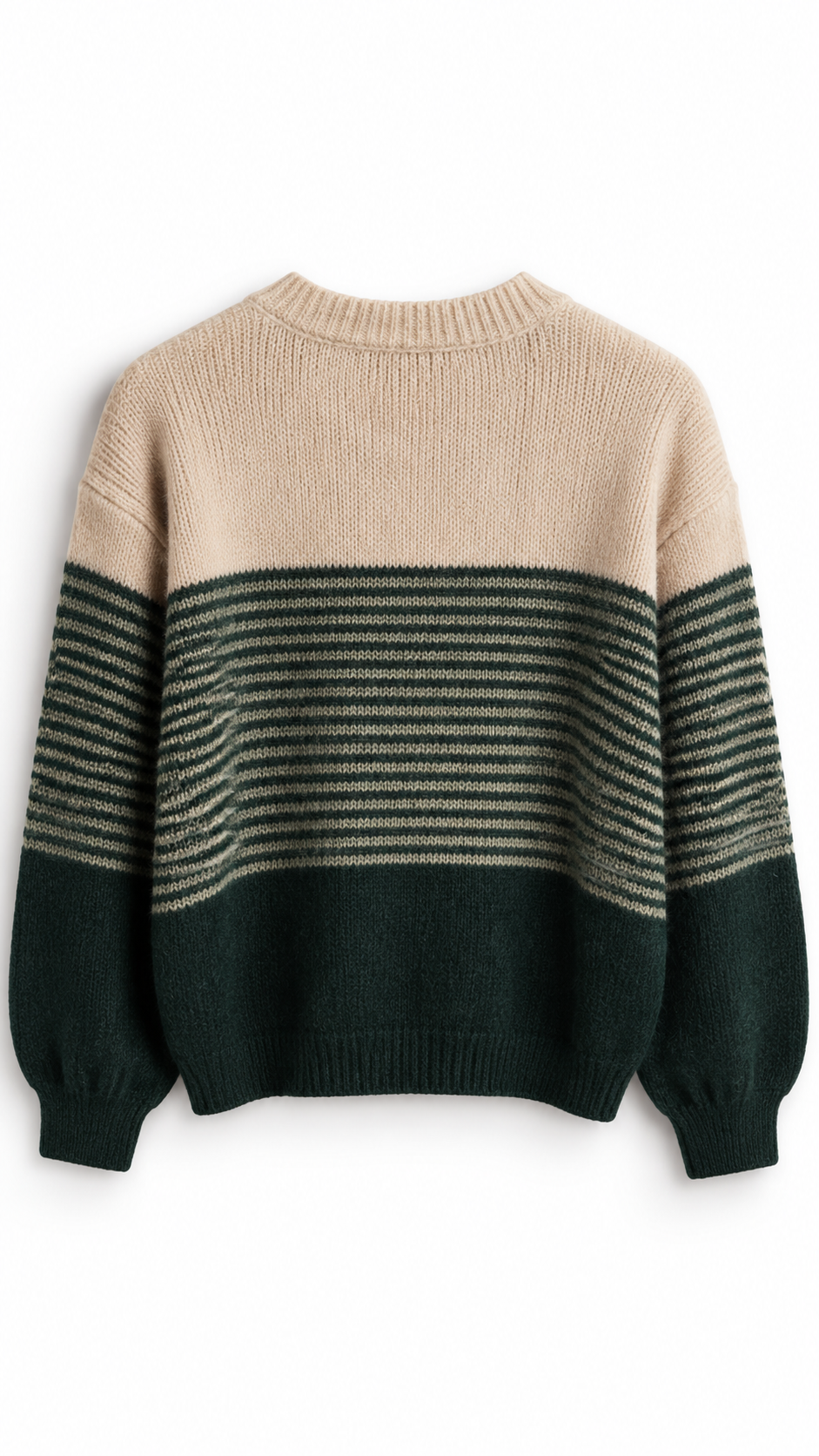Fara oversized stripped cardigan Pine Green-2