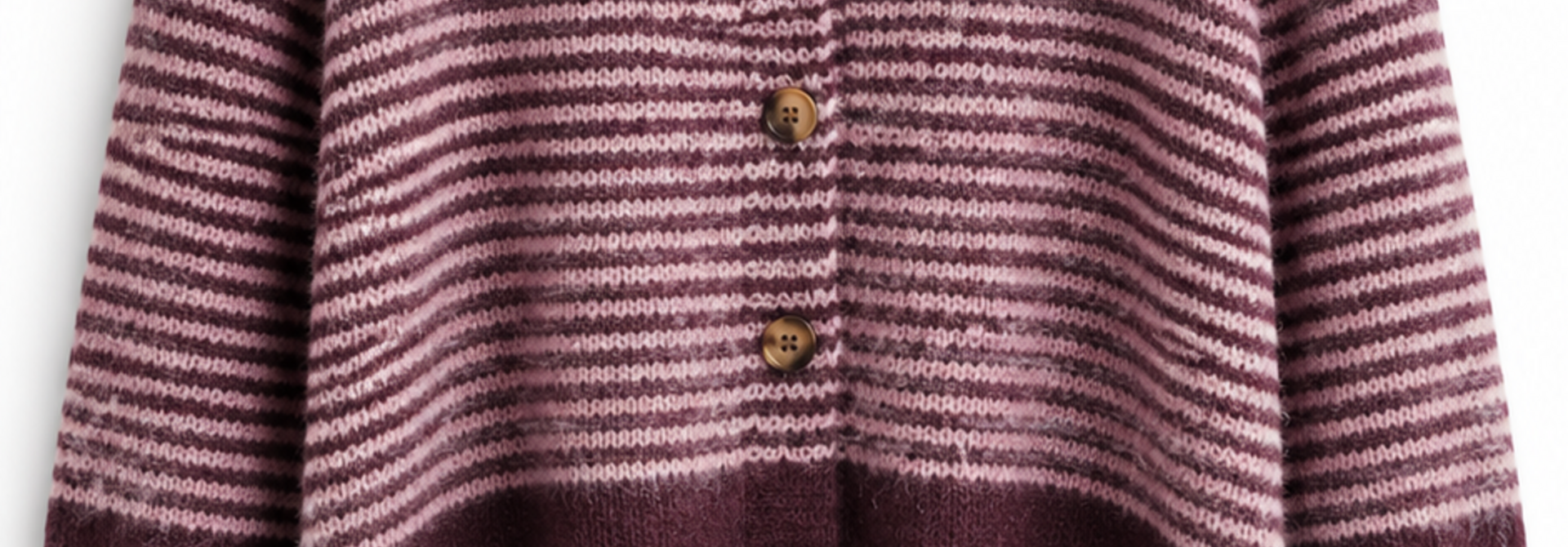 Fara oversized stripped cardigan Bordeaux