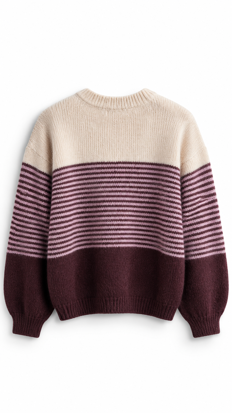Fara oversized stripped cardigan Bordeaux-2
