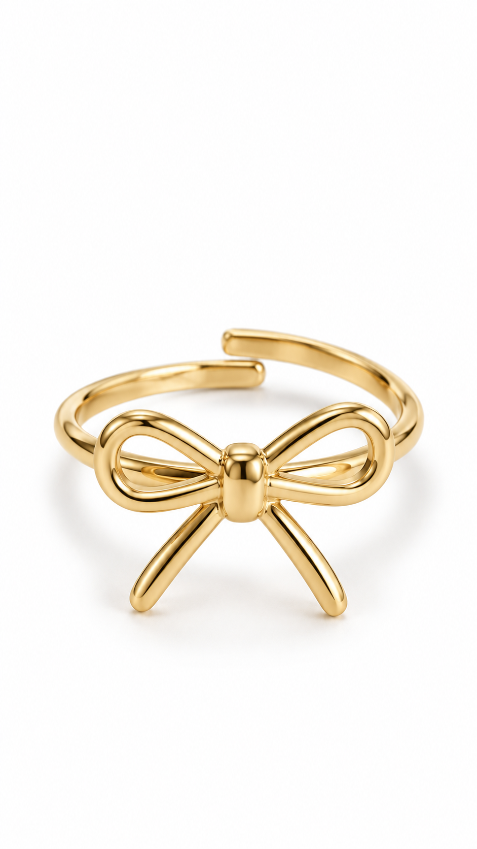 Little bow statement ring Gold-1