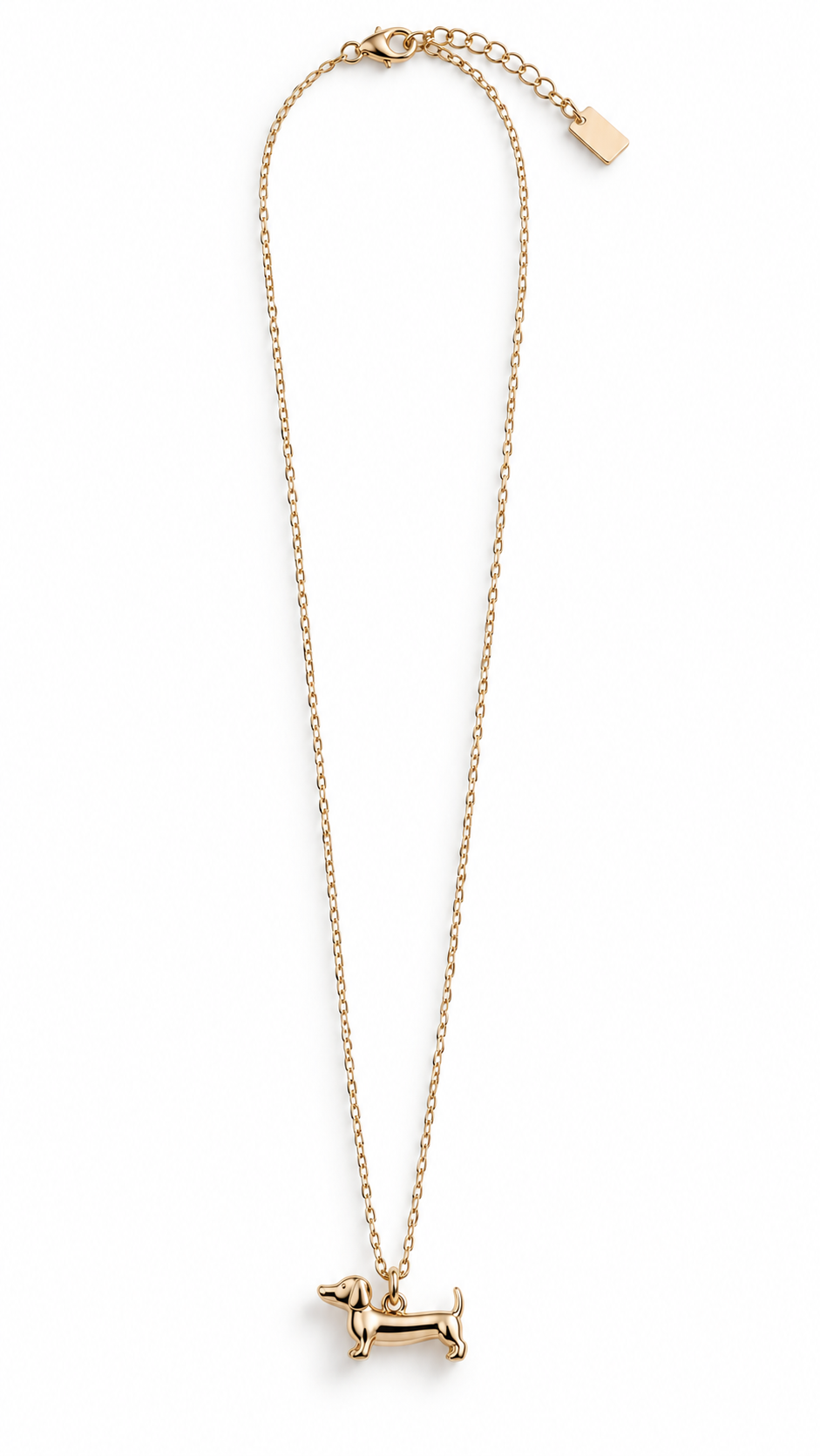 Little dog fine necklace Gold-2