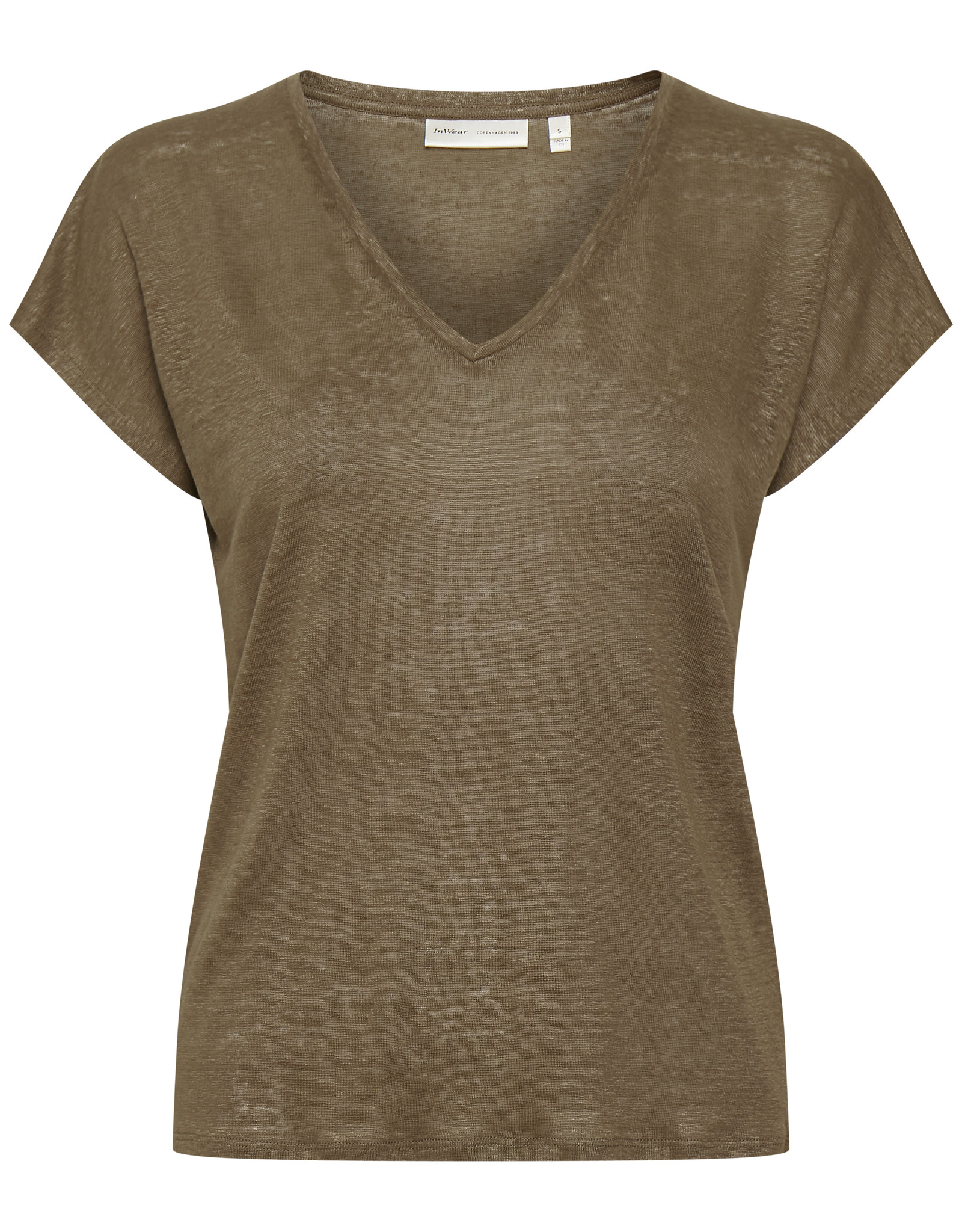 InWear Faylinn V T-shirt Sandy Grey