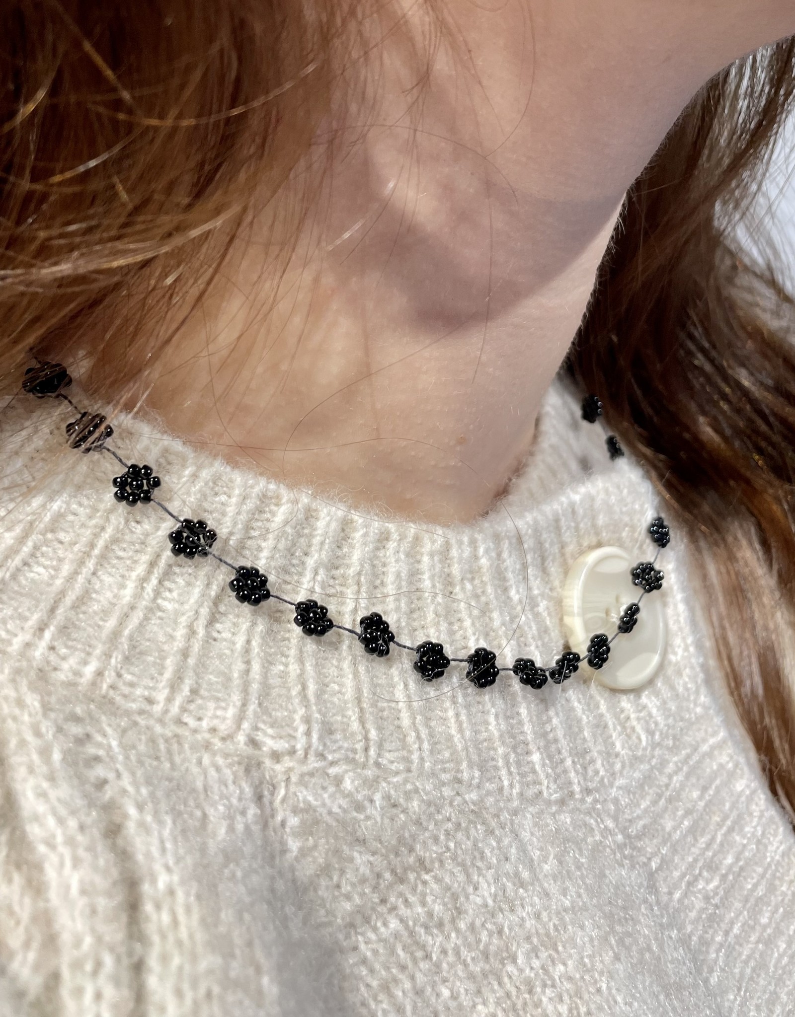 Atelier Labro Fiori Necklace All Black