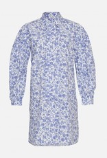 Moss Copenhagen Lenora Haddis LS Shirt Dress AOP Ice Blue Flower