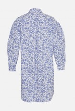 Moss Copenhagen Lenora Haddis LS Shirt Dress AOP Ice Blue Flower