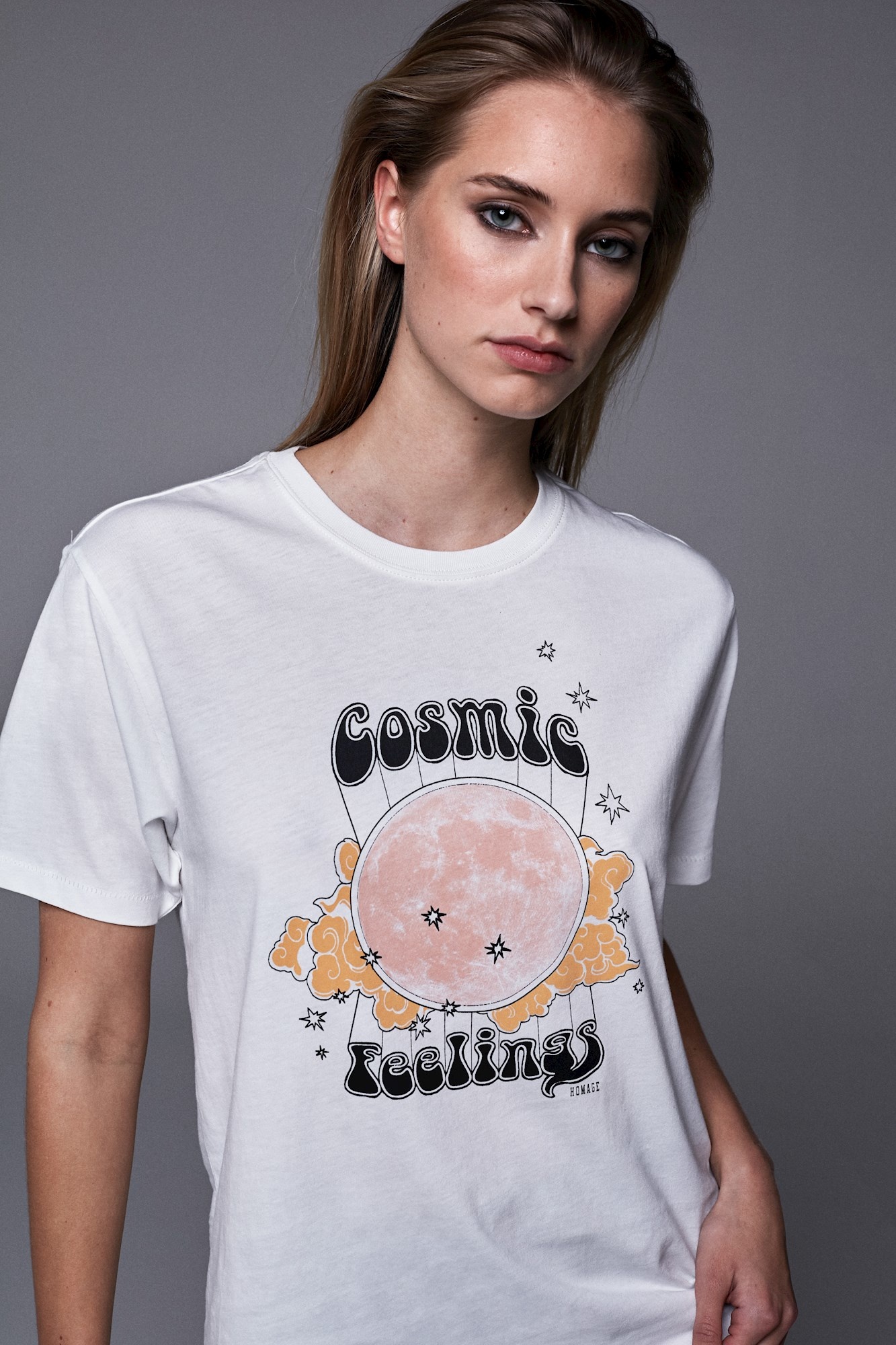 Tee Cosmic Feeling Off White Yellow 