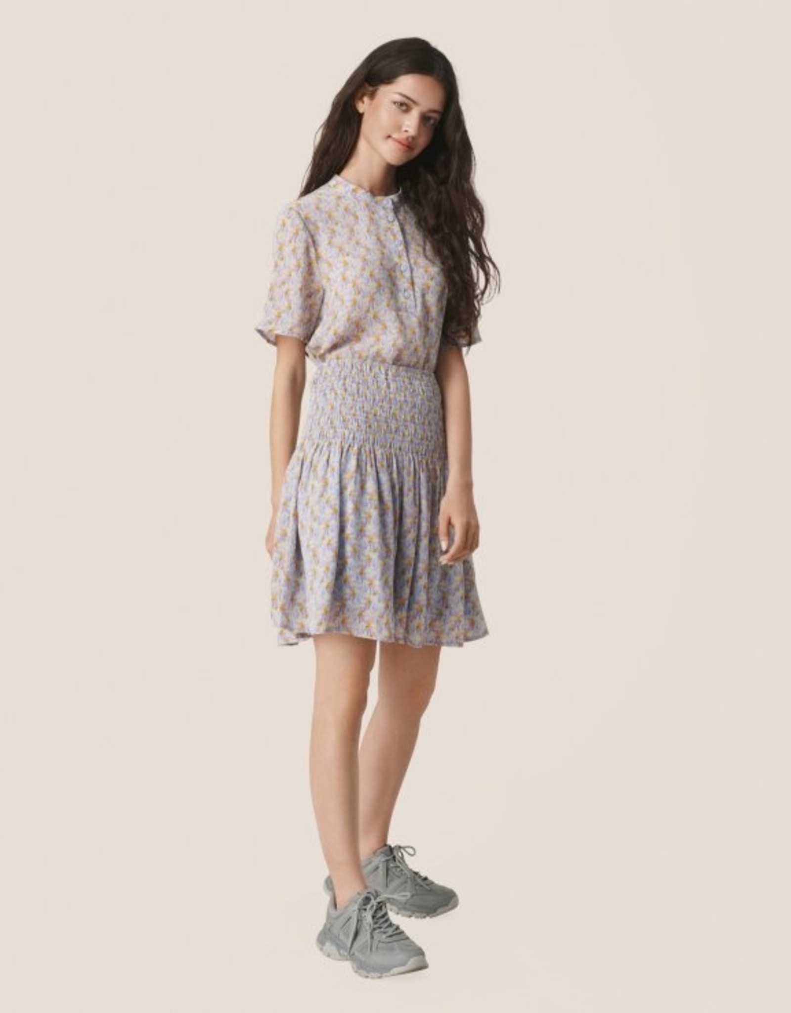 Moss Copenhagen Henriet Rikkelie Skirt AOP K Blue Flower