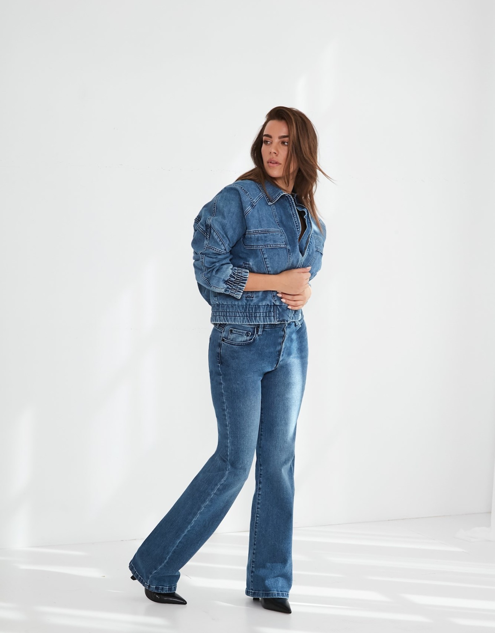 Homage Audrey Flared Jeans Dark Blue Wash