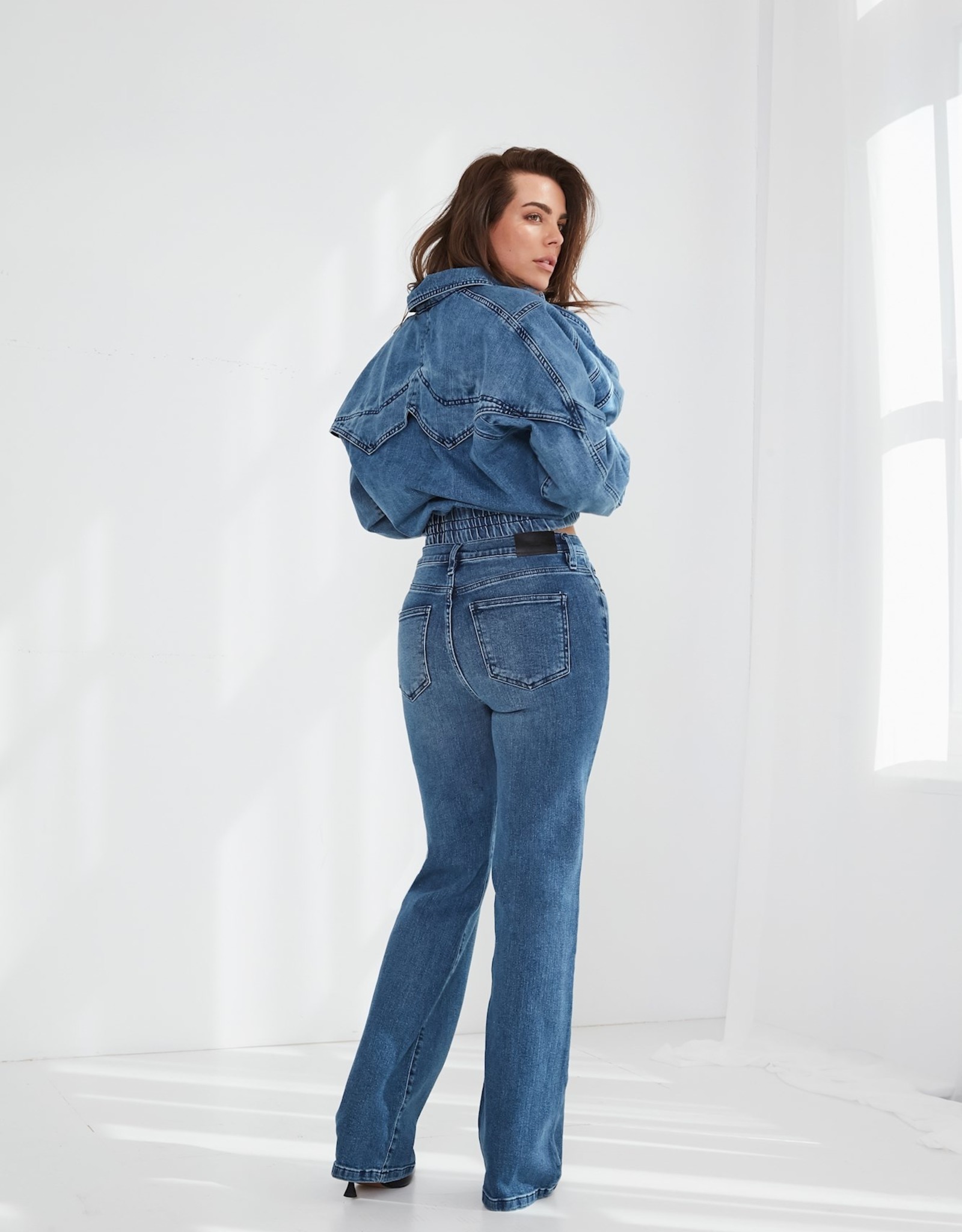 Homage Audrey Flared Jeans Dark Blue Wash