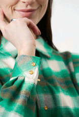 Dante 6 Rosy Belted Check Shirt Basil Green