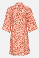 Moss Copenhagen Orlena Ladonna 3/4 Shirt Dress AOP Glaze Stroke