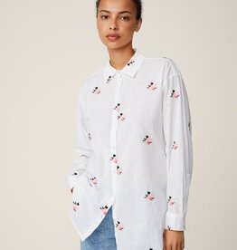 Moss Copenhagen Elvyne Emb Shirt Bright White