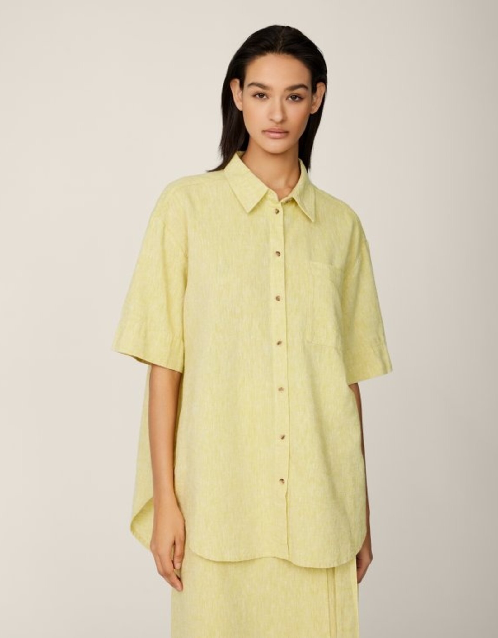 Moss Copenhagen Ginia 2/4 Shirt Golden Green