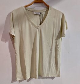 Moss Copenhagen Fenya Modal V Neck Tee Aloe Wash