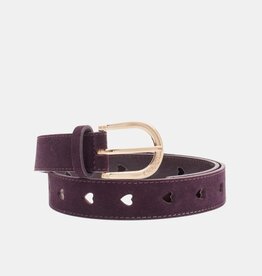 Fabienne Chapot Cut It Out Heart Belt Eggplant