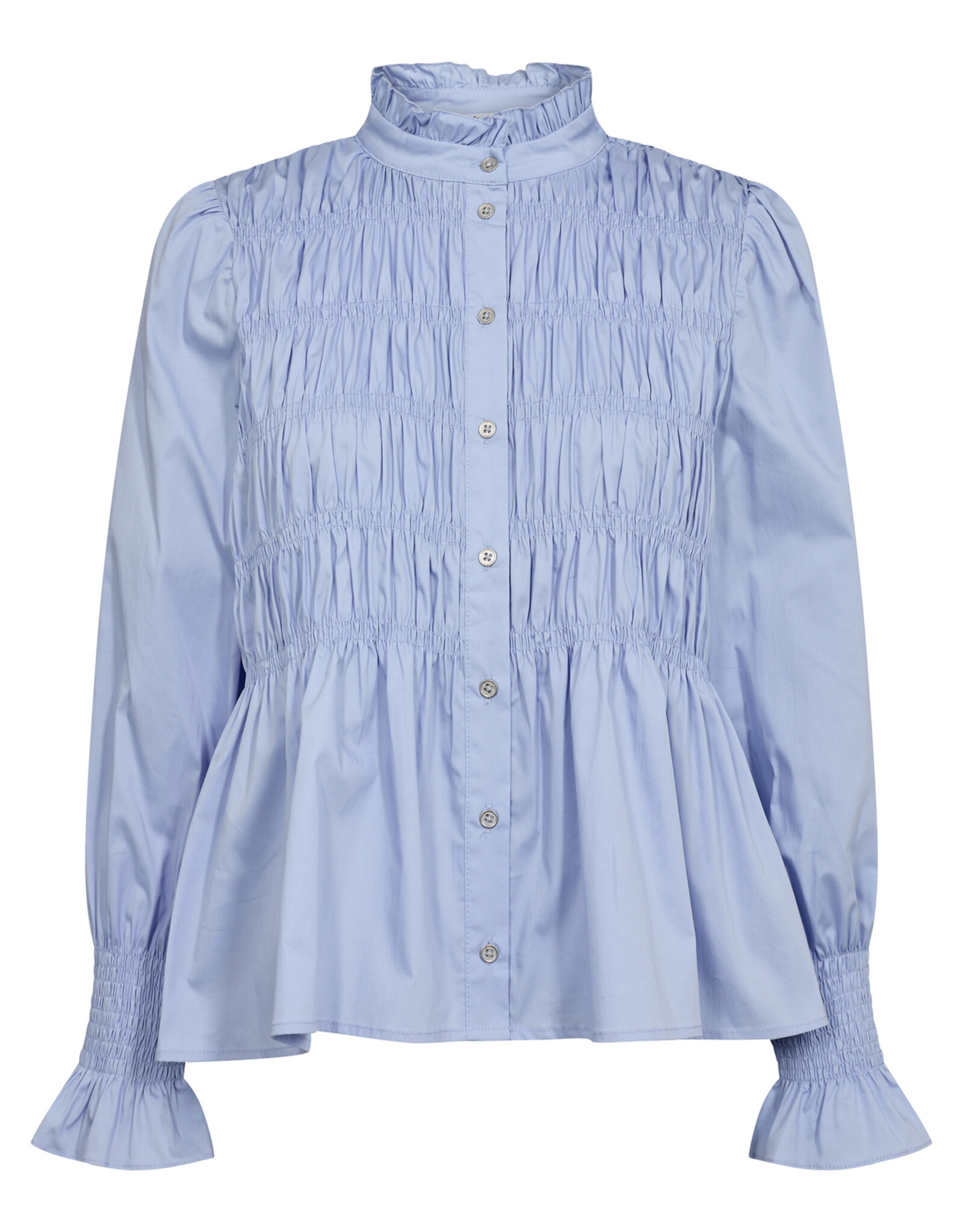 Co'Couture Sandy Smock Shirt Pale Blue